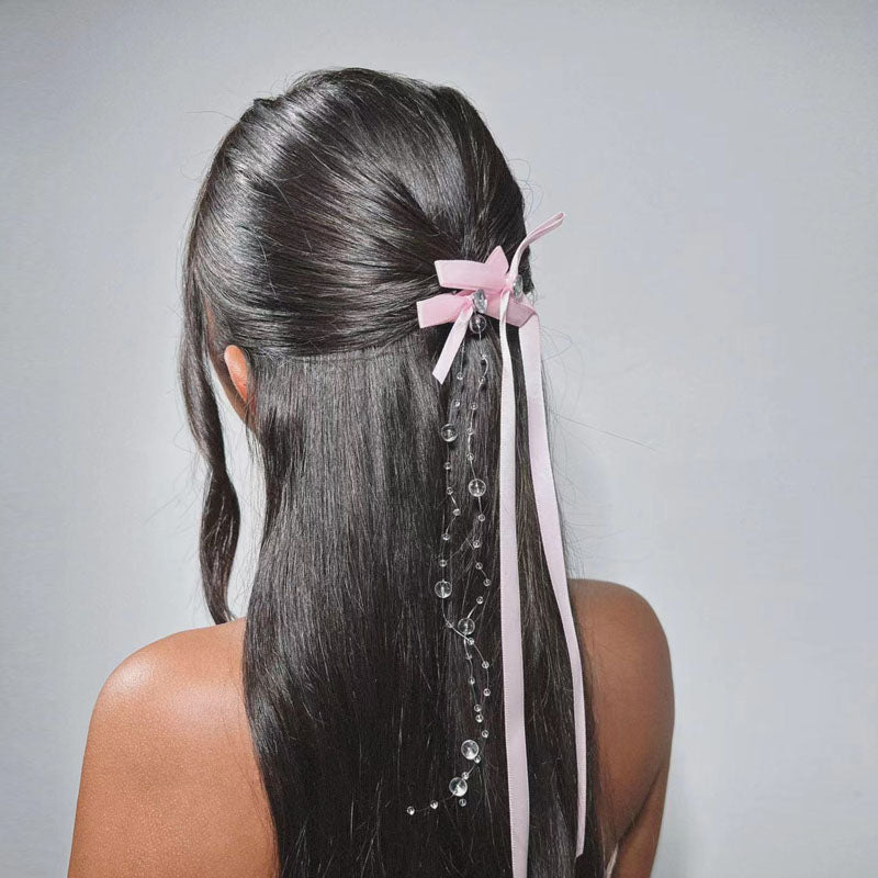 Ballet Style Bow Ribbon Sweet Girly Hairband Hair Clip