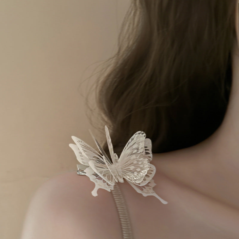 Gentle butterfly hair clip, sweet niche high-end hair accessory