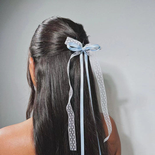 Ballet Style Bow Ribbon Sweet Girly Hairband Hair Clip