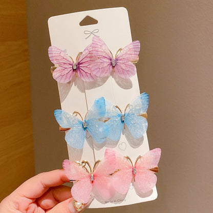 Butterfly Hairpin Princess Children's Hair Accessories Hairpin Bangs Clip